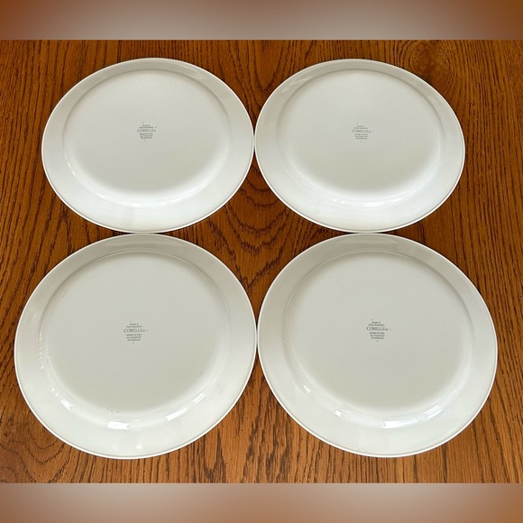 SET OF 4 CORELLE TEXTURED LEAVES LUNCHEON LUNCH PLATES 9" - Picture 8 of 10